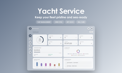 Yacht Service - Dashboard
