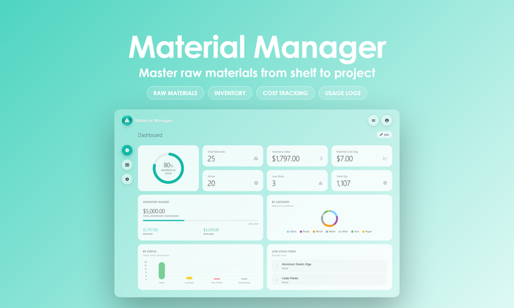 Material Manager - Dashboard