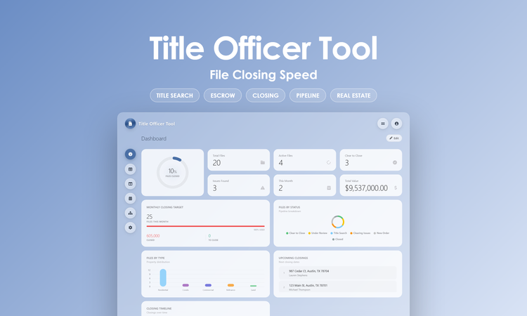 Title Officer Tool - Dashboard