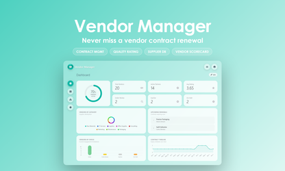 Vendor Manager - Dashboard