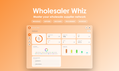 Wholesaler Whiz - Dashboard
