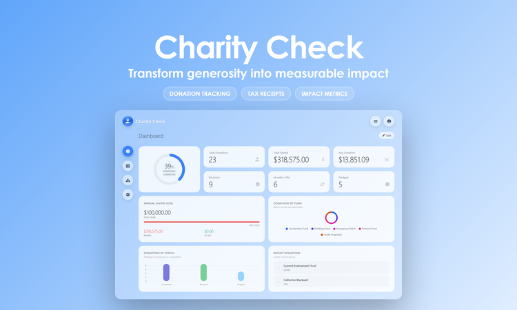 Charity Check - Dashboard