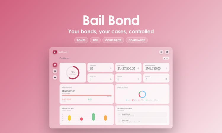 Bail Bond - Dashboard
