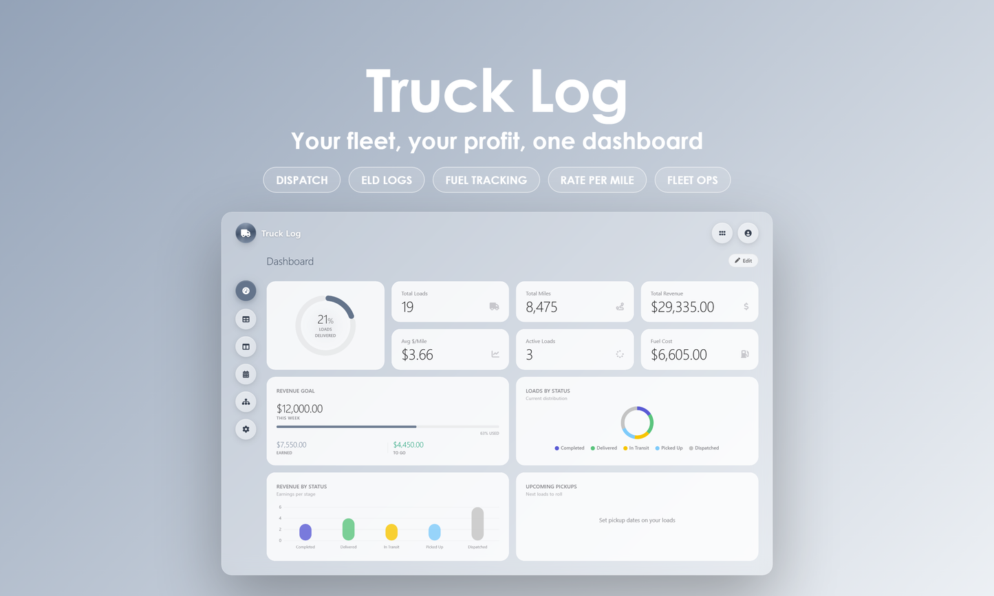 Truck Log - Dashboard