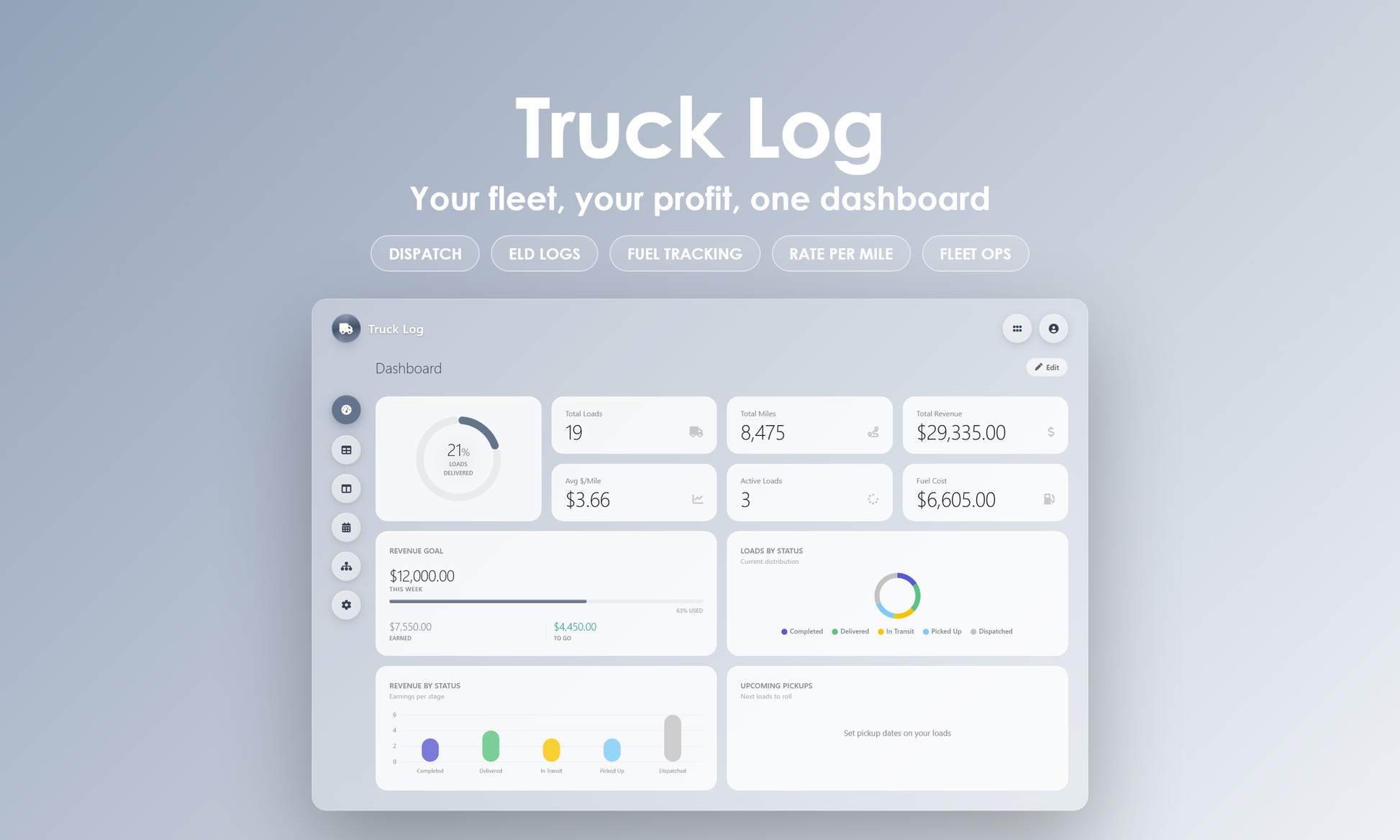 Truck Log - Dashboard