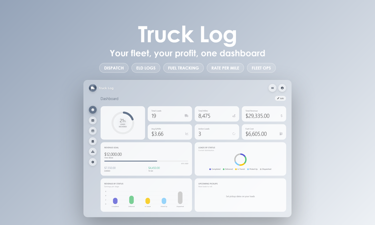 Truck Log - Dashboard