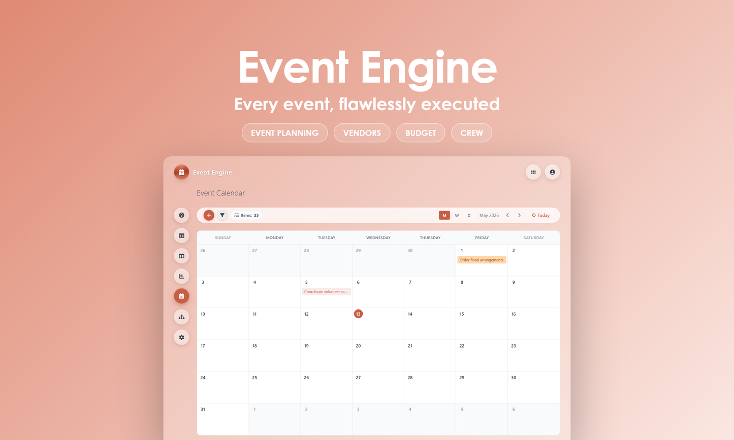 Event Engine - calendar