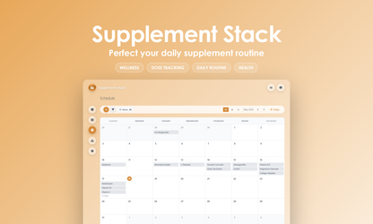 Supplement Stack - Calendar