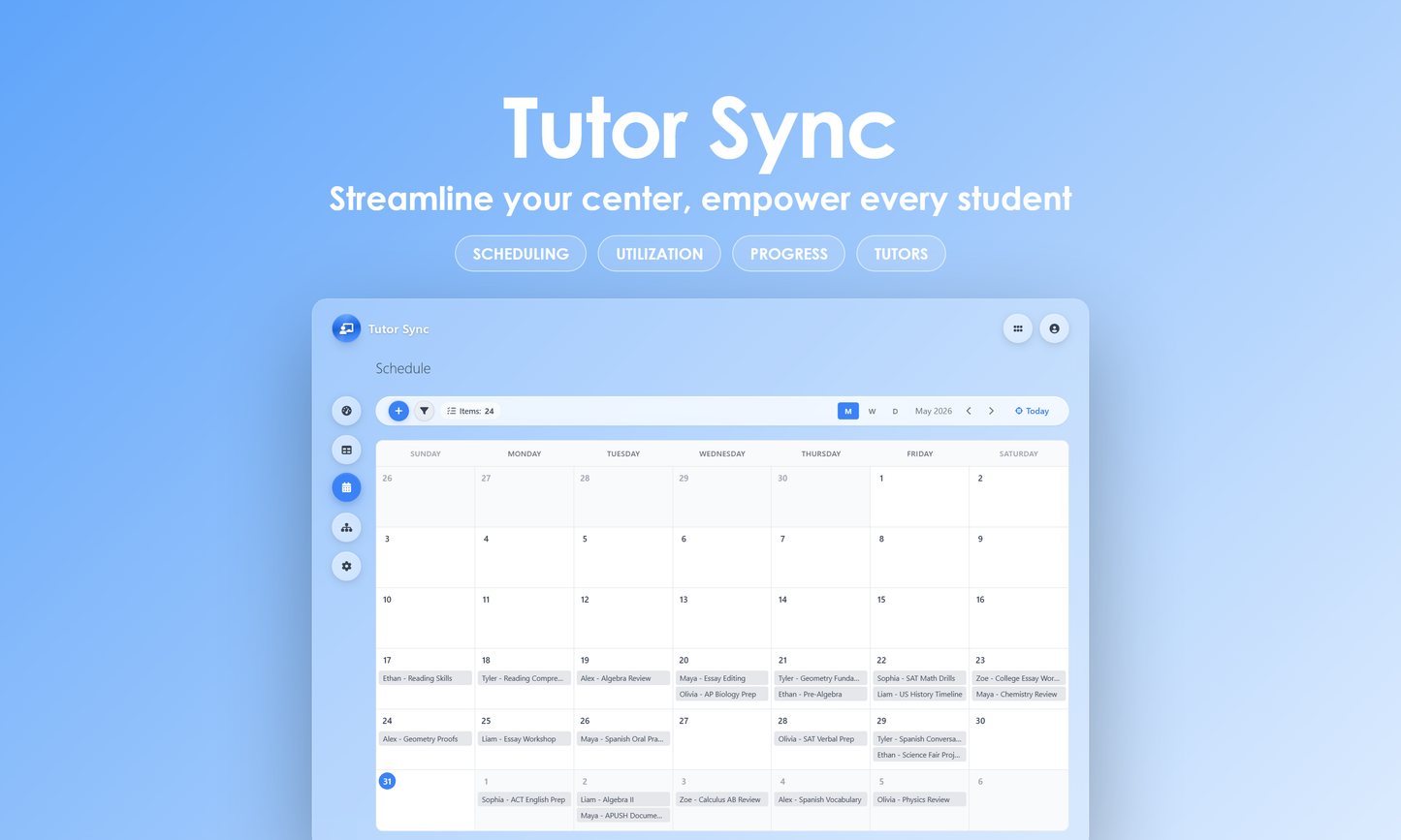 Tutor Sync - Calendar