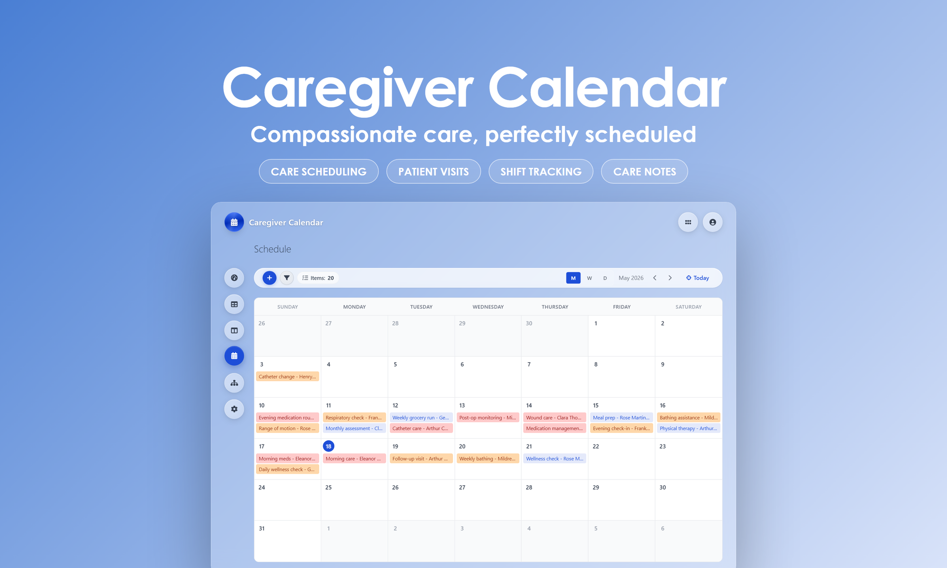 Caregiver Calendar - Calendar