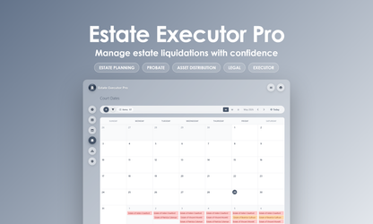 Estate Executor Pro - Calendar