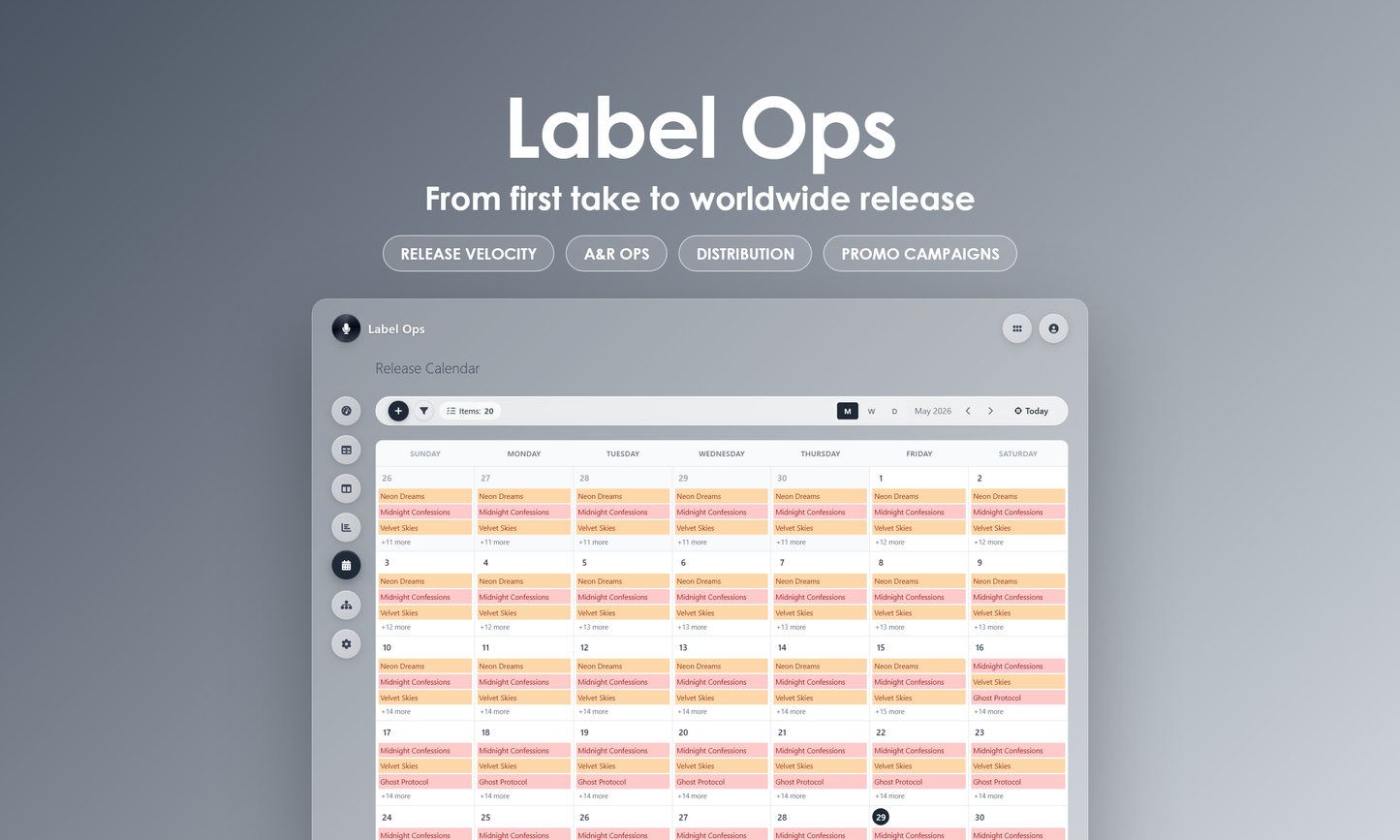 Label Ops - Calendar