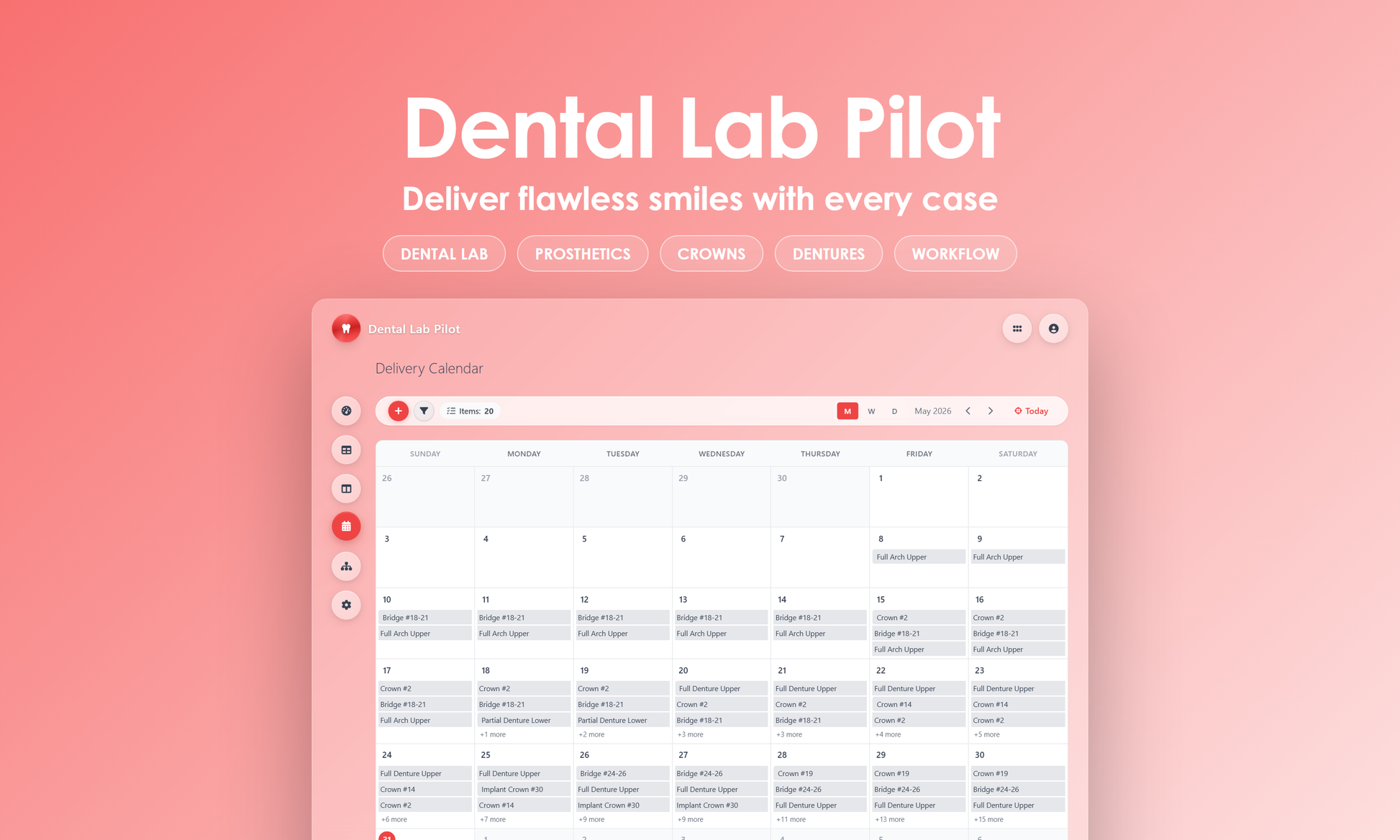Dental Lab Pilot - Calendar