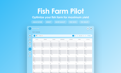 Fish Farm Pilot - Calendar