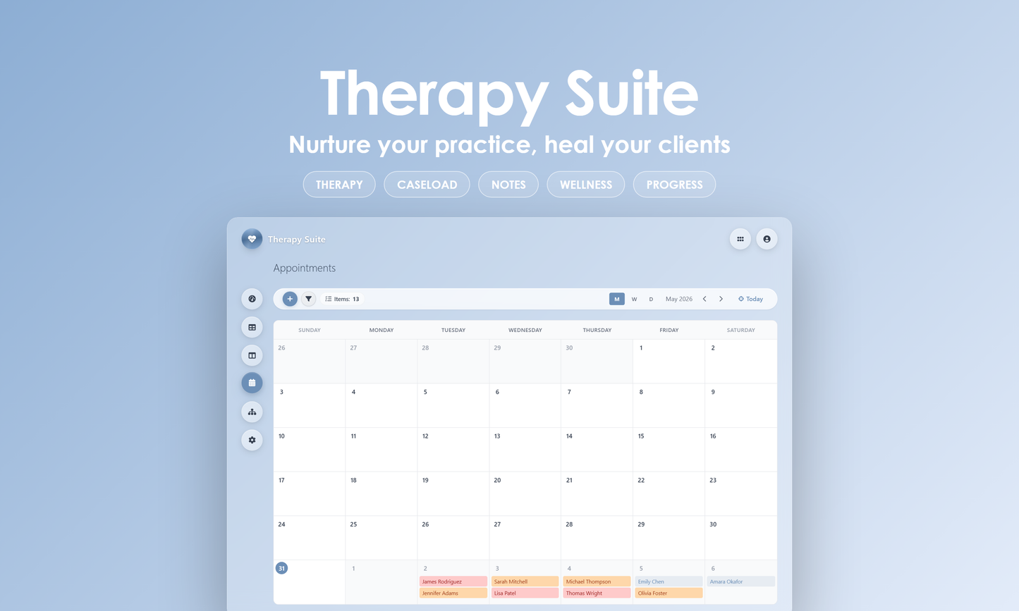 Therapy Suite - Calendar