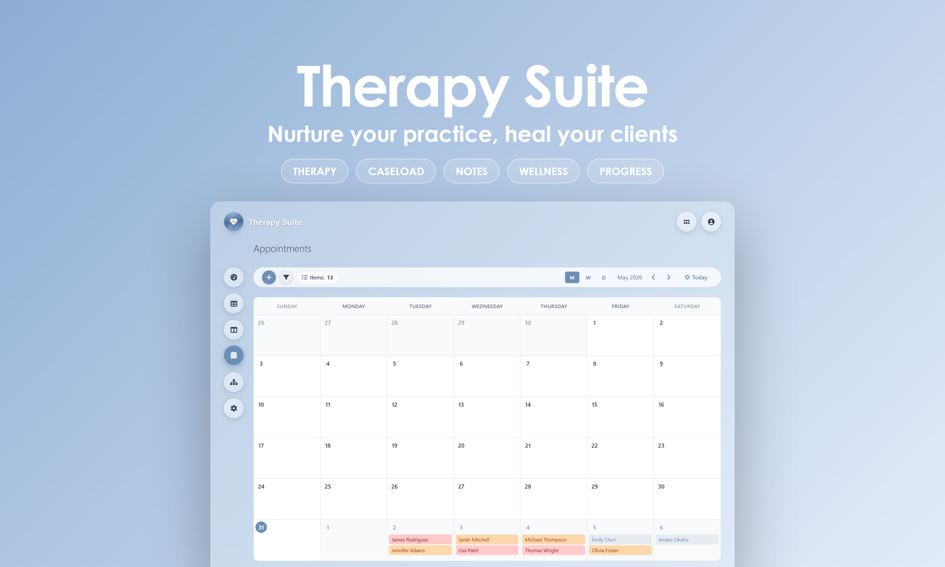 Therapy Suite - Calendar