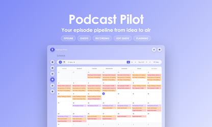 Podcast Pilot - calendar