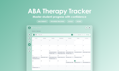 ABA Therapy Tracker - Calendar