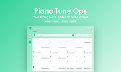Piano Tune Ops - Calendar