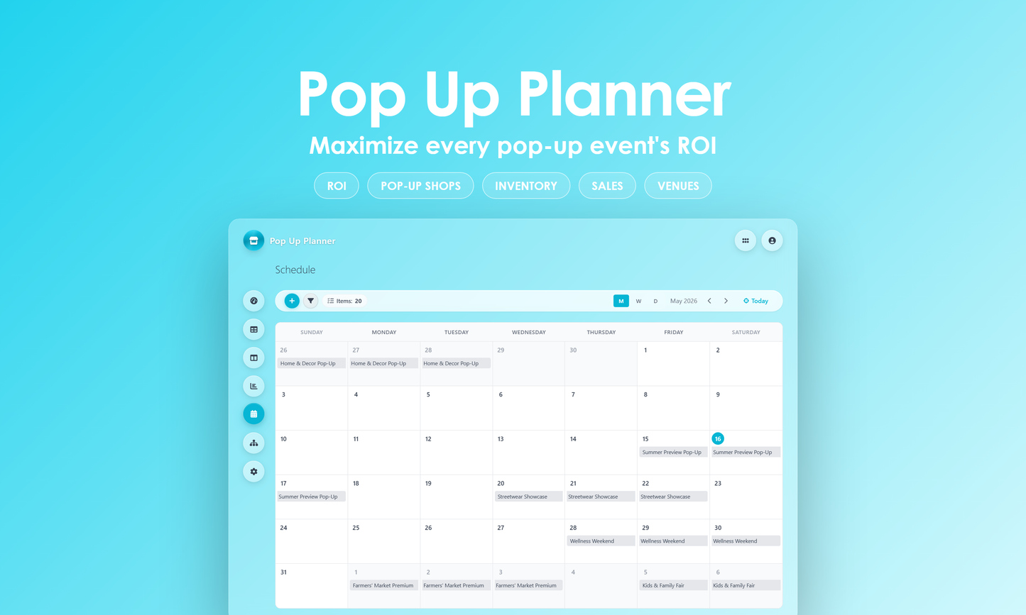 Pop Up Planner - Calendar