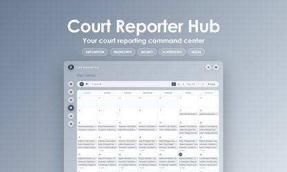 Court Reporter Hub - Calendar