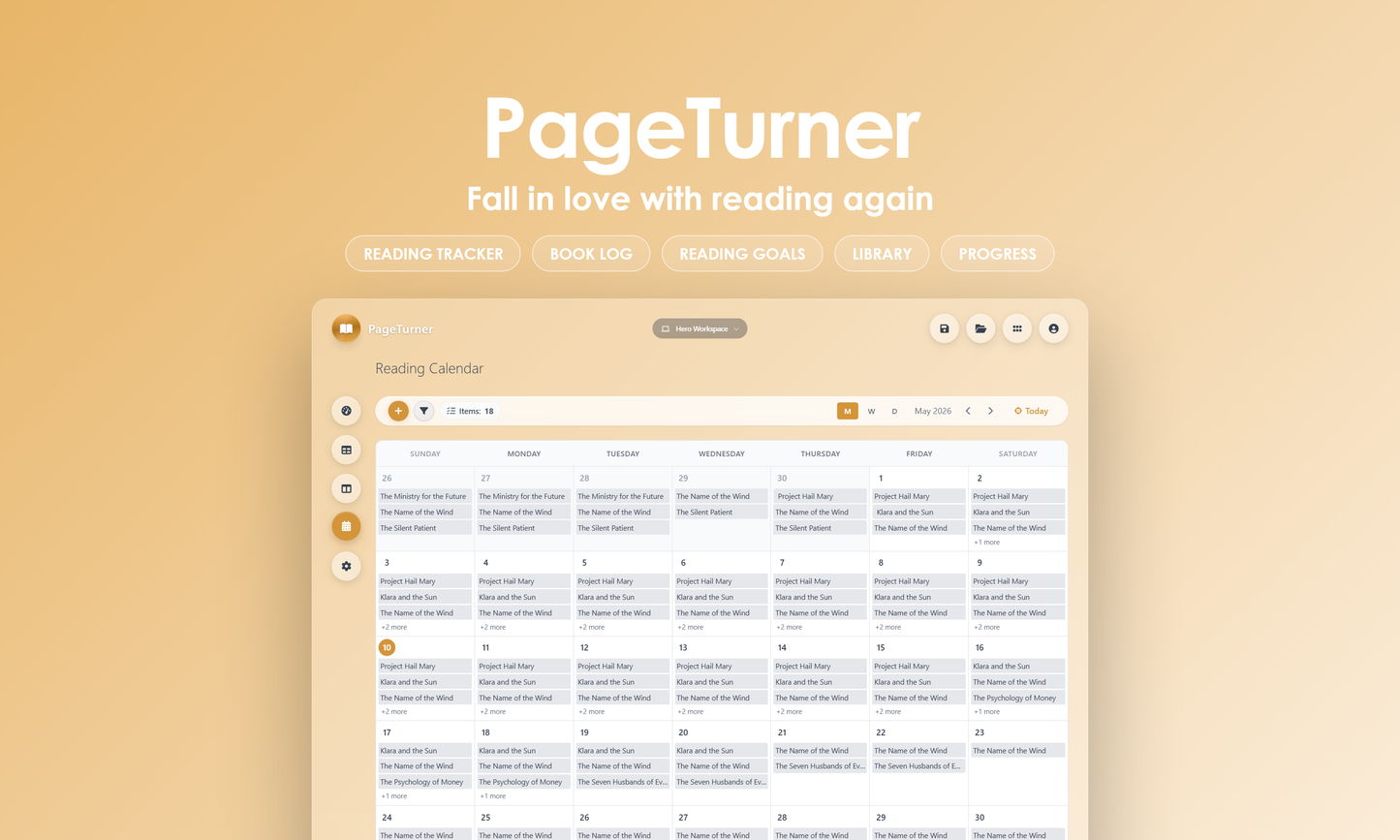 PageTurner - calendar