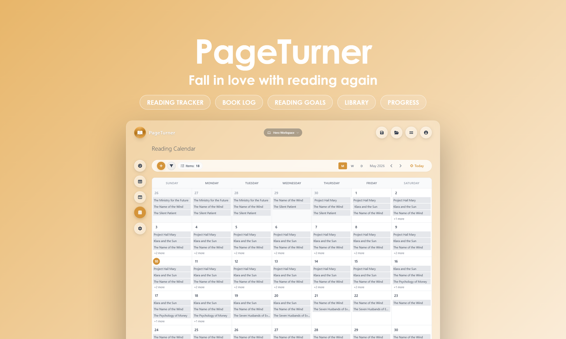 PageTurner - calendar