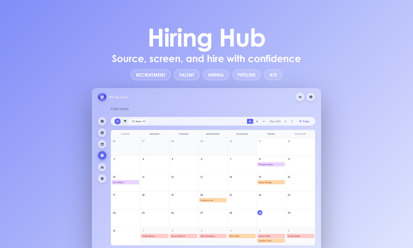 Hiring Hub - Calendar