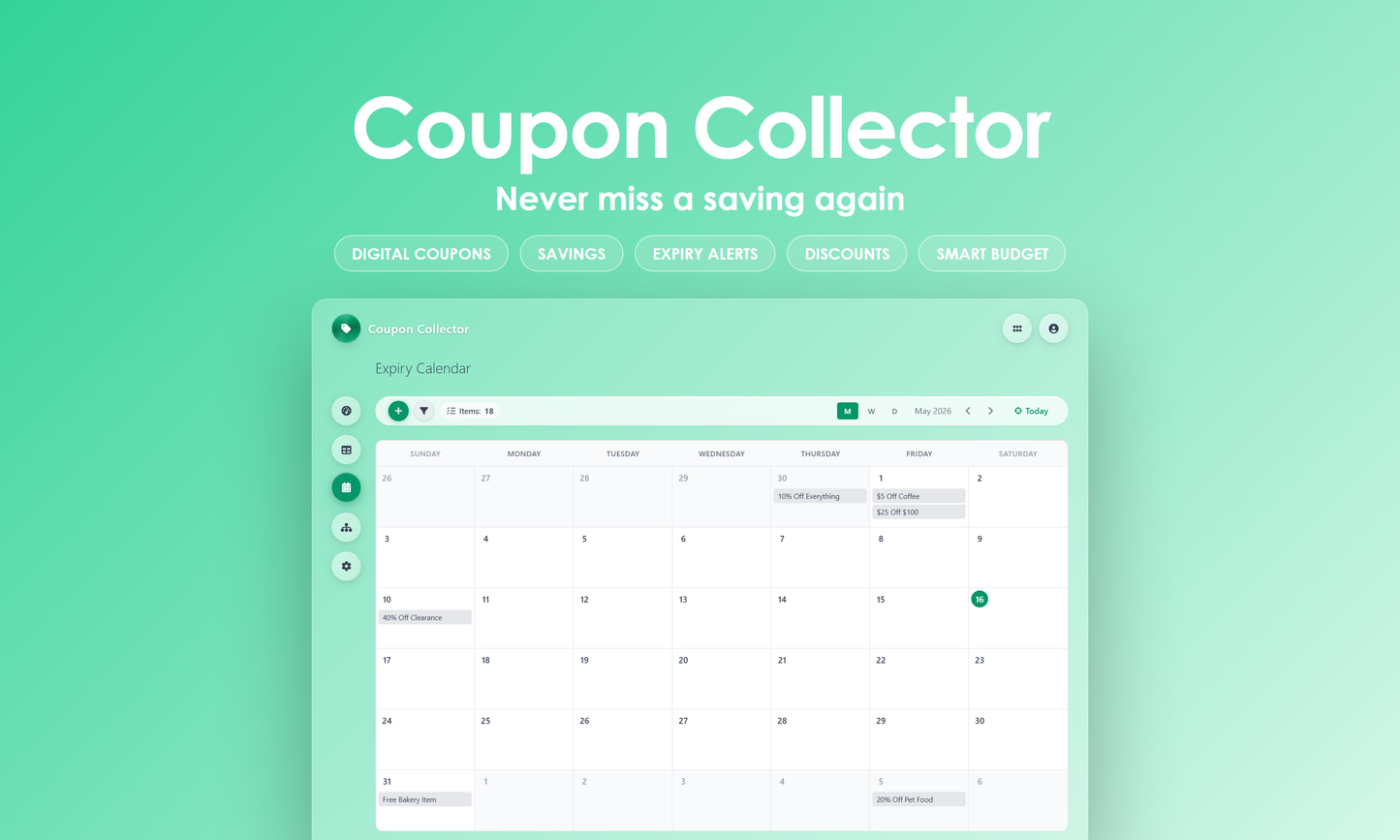 Coupon Collector - Calendar