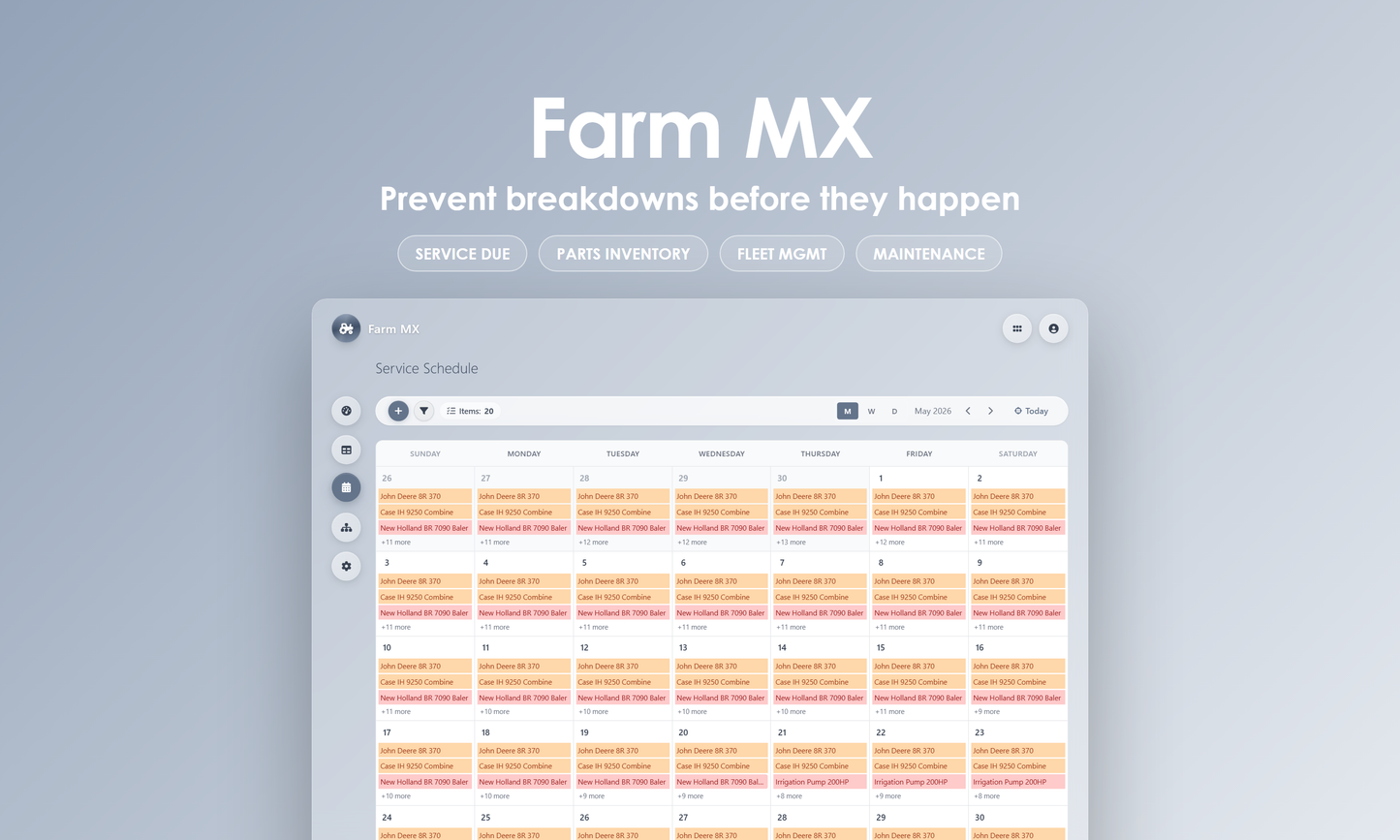 Farm MX - Calendar
