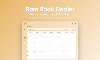 Rare Book Dealer - Calendar