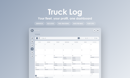 Truck Log - Calendar