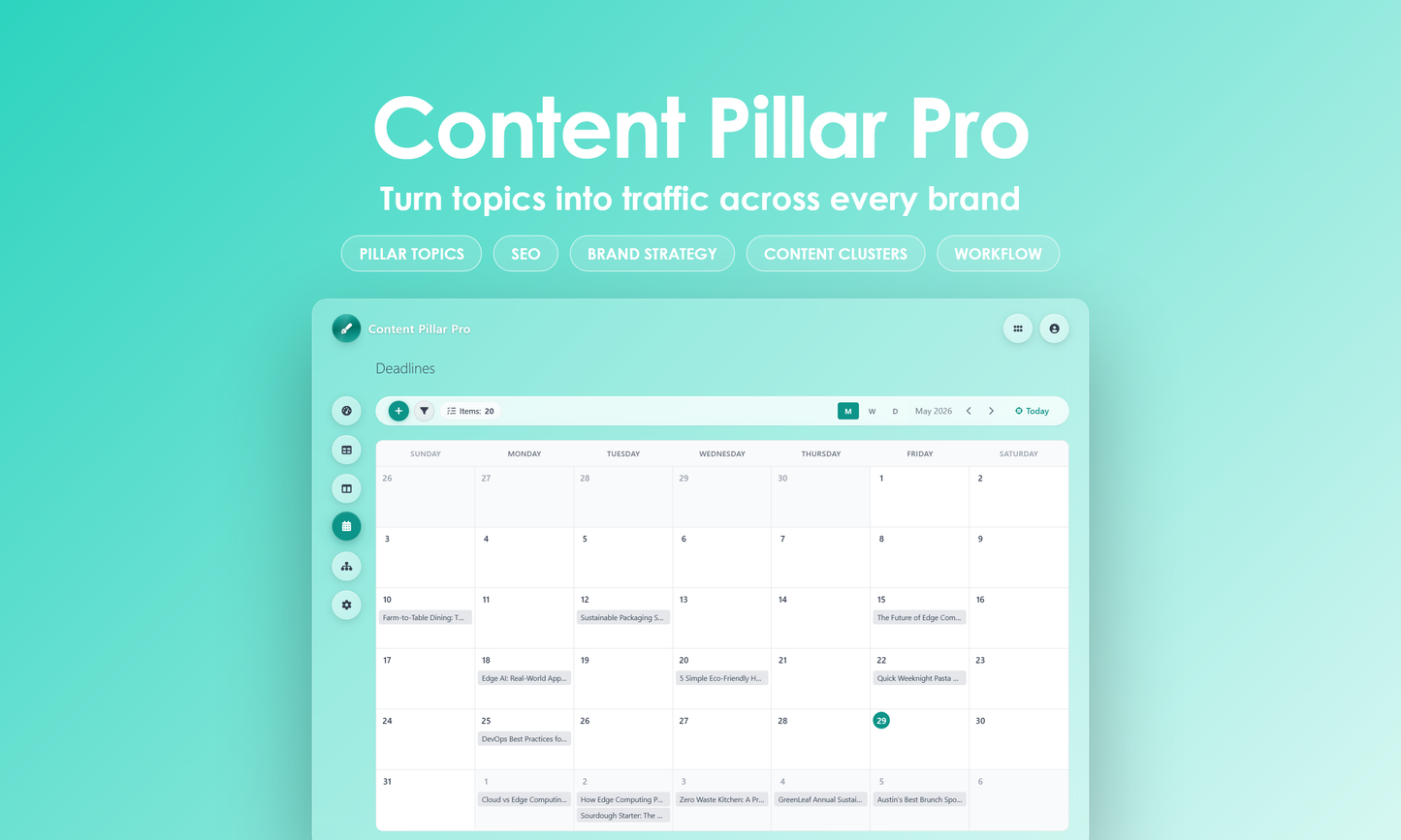 Content Pillar Pro - Calendar