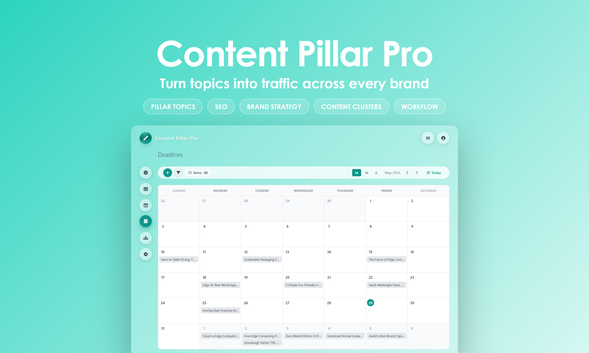 Content Pillar Pro - Calendar
