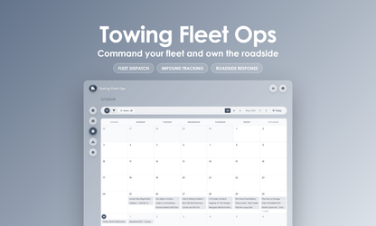 Towing Fleet Ops - Calendar