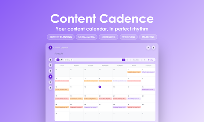 Content Cadence - calendar