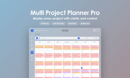 Multi Project Planner Pro - Calendar