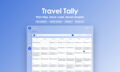 Travel Tally - Calendar