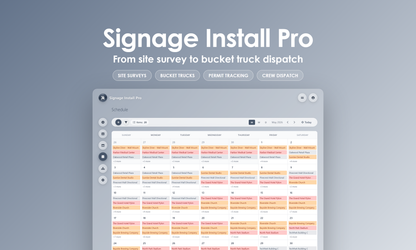 Signage Install Pro - Calendar