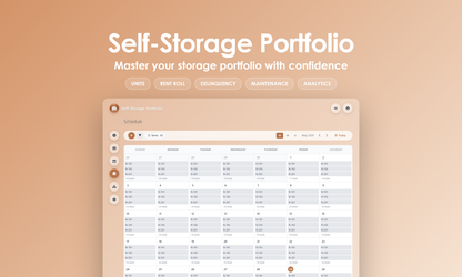 Self-Storage Portfolio - Calendar