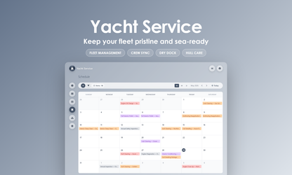 Yacht Service - Calendar