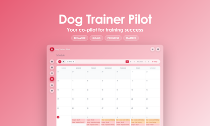 Dog Trainer Pilot - Calendar