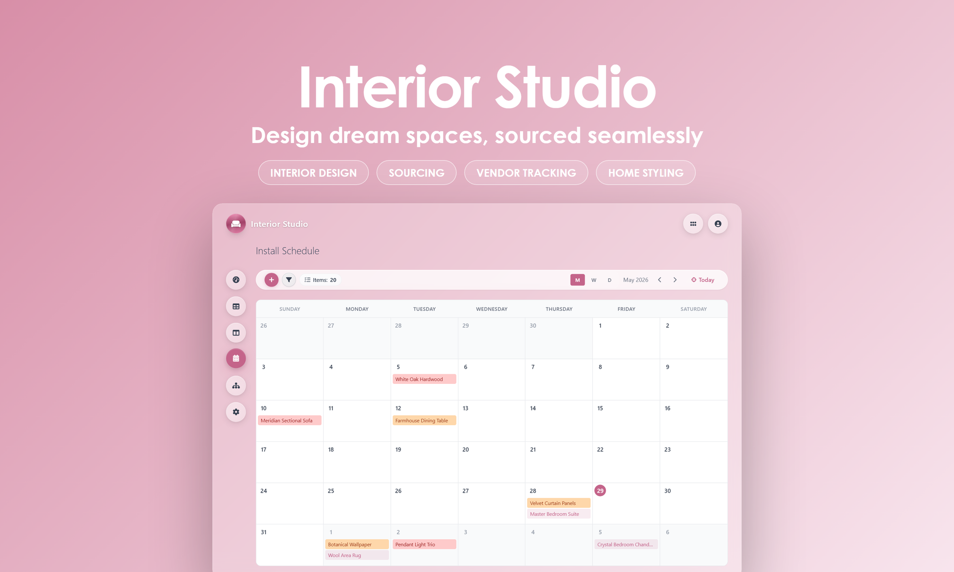 Interior Studio - Calendar