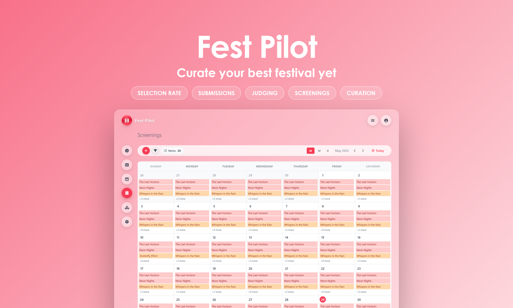 Fest Pilot - Calendar