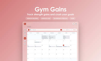 Gym Gains - Calendar