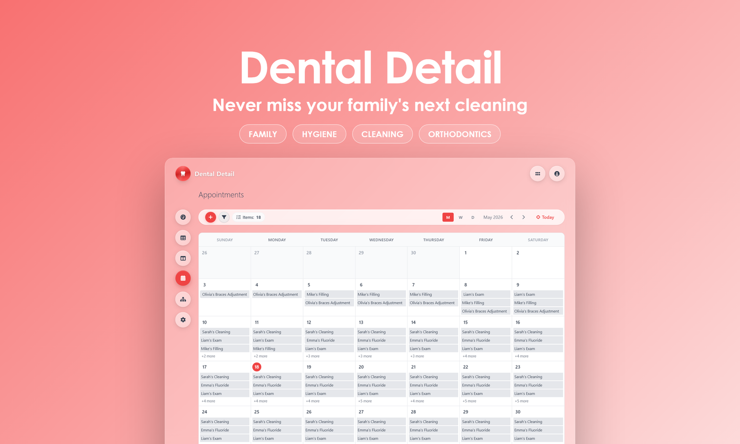 Dental Detail - Calendar