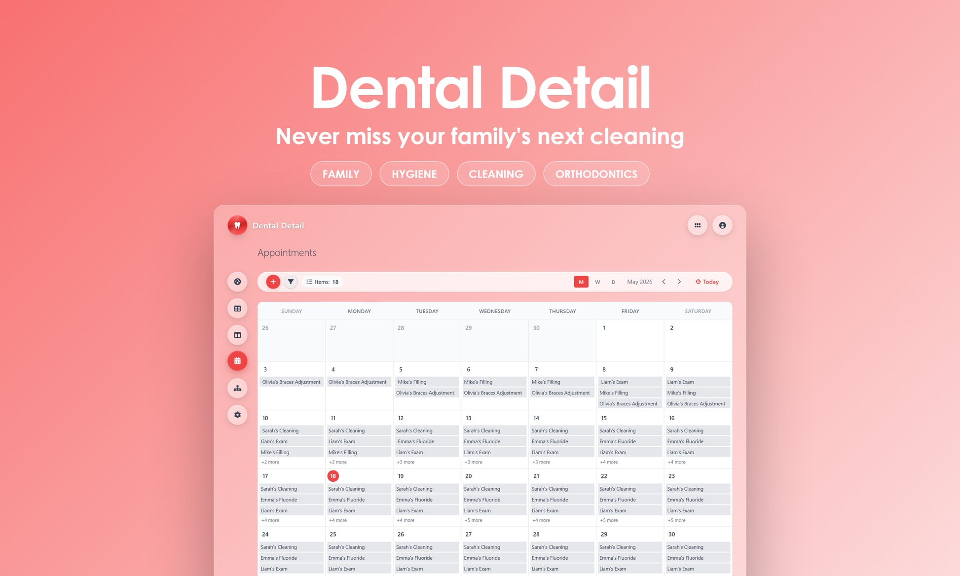 Dental Detail - Calendar
