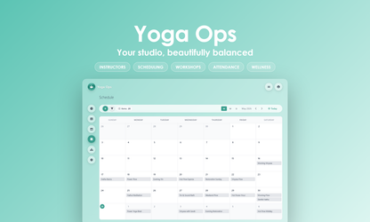 Yoga Ops - Calendar