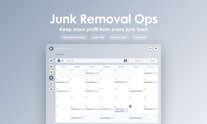 Junk Removal Ops - Calendar