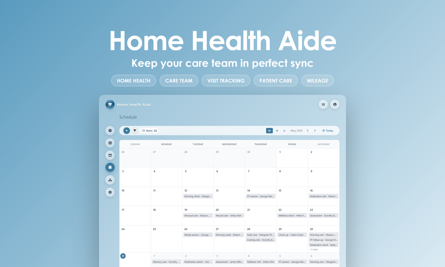Home Health Aide - Calendar